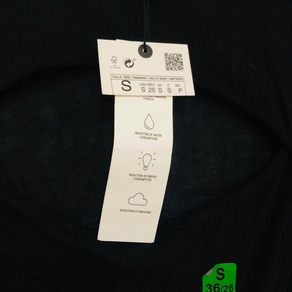 ZARA Women's Top Knit Cut Out Half‎ Sleeve Round Neck Black Size Small NWT - Picture 8 of 11